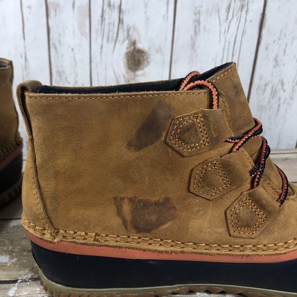Sorel Out N About Ankle Duck Rain Boots Womens Size 10 Leather LaceUp Waterproof - Picture 12 of 12